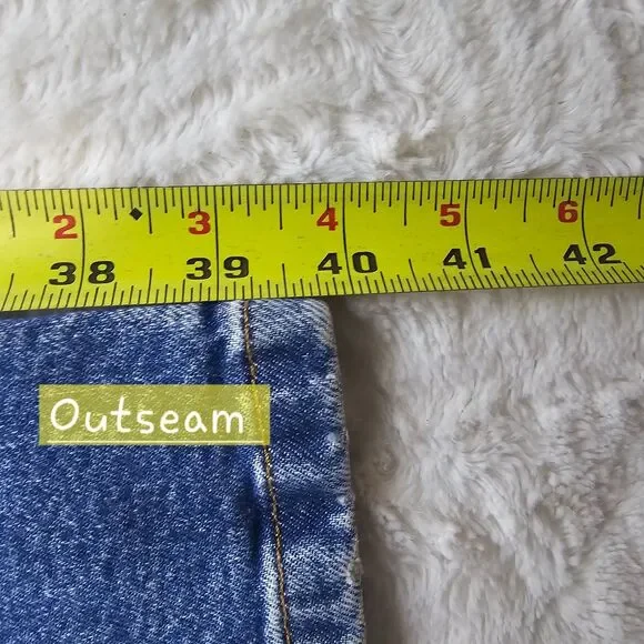 SO High Rise Slim Straight Jeans Medium Wash Women's Size 5 - Picture 15 of 16